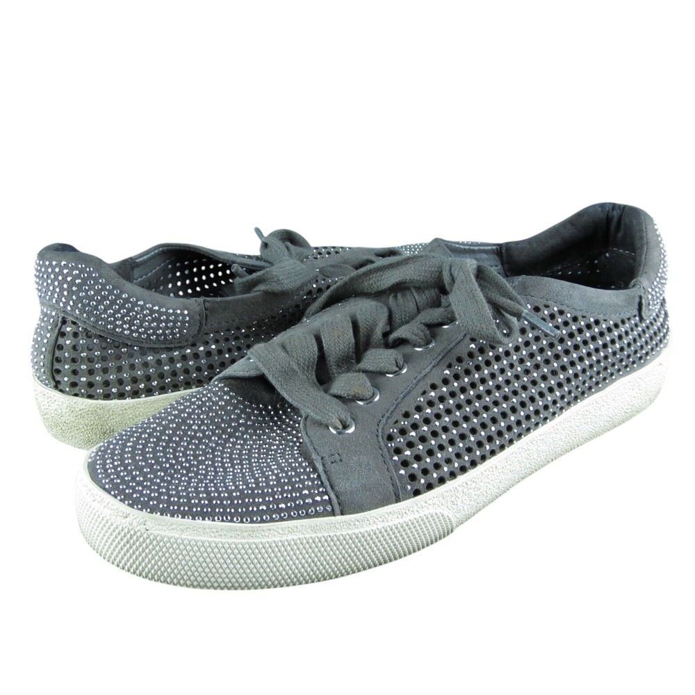 Vince Camuto Chenta Women‎ Sneaker Shoes Size 9 Medium Gray Leather Lace Up